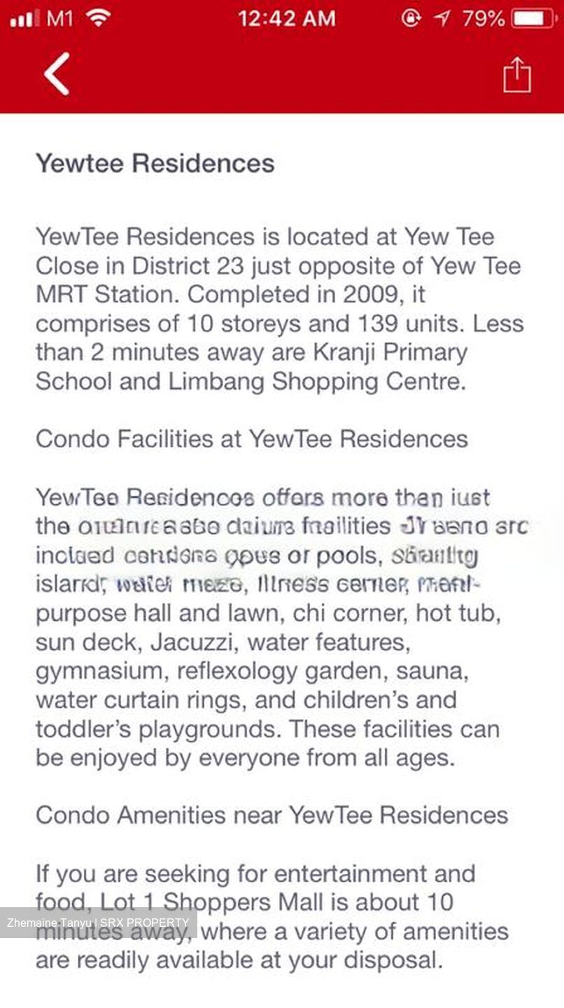 YewTee Residences (D23), Apartment #609609211